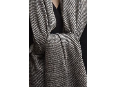 Cashmere sjaal, uniseks, bruin en beige