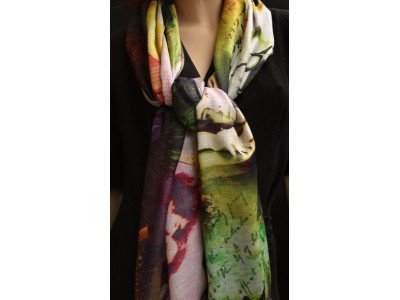 Zijde pashmina sjaal, film, liefde, valt soepel