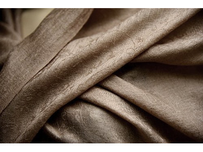Echte pashmina sjaal of stola, taupe, jacquard