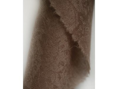 Echte pashmina sjaal of stola, taupe, jacquard