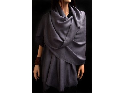 Echte pashmina sjaal of stola XL, grijs